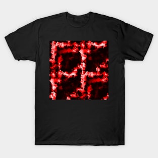 Red squares on black T-Shirt